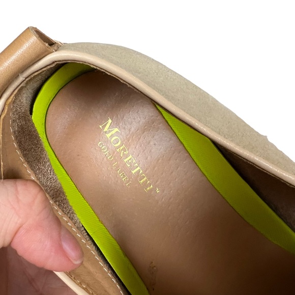 Moretti Navajo Suede Moc Toe Espadrilles Mens Size 13 D Tan Loafer Slip On - Picture 5 of 7